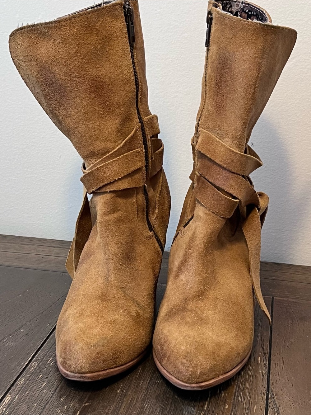 Freebird by Steven Tan Suede Tie-Wrap Ankle Boots - Picture 7 of 12